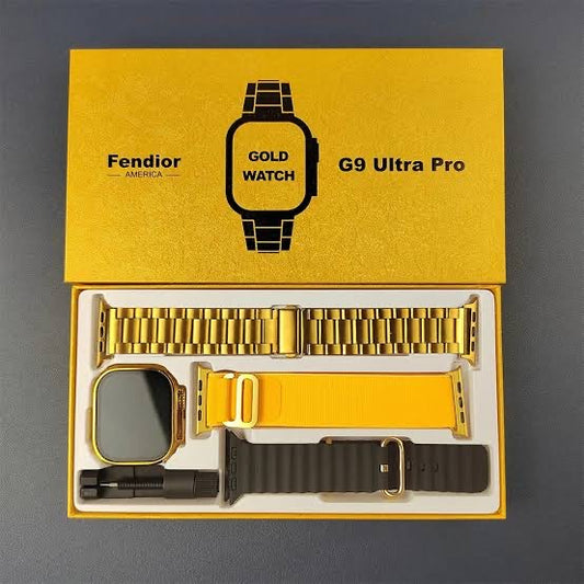 Ultra Smart Watch Golden strap golden watch